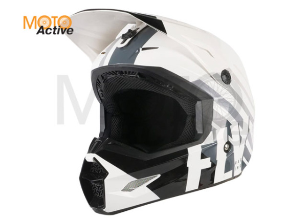 Шлем (кроссовый) FLY RACING KINETIC THRIVE, белый/черный/серый (2021)